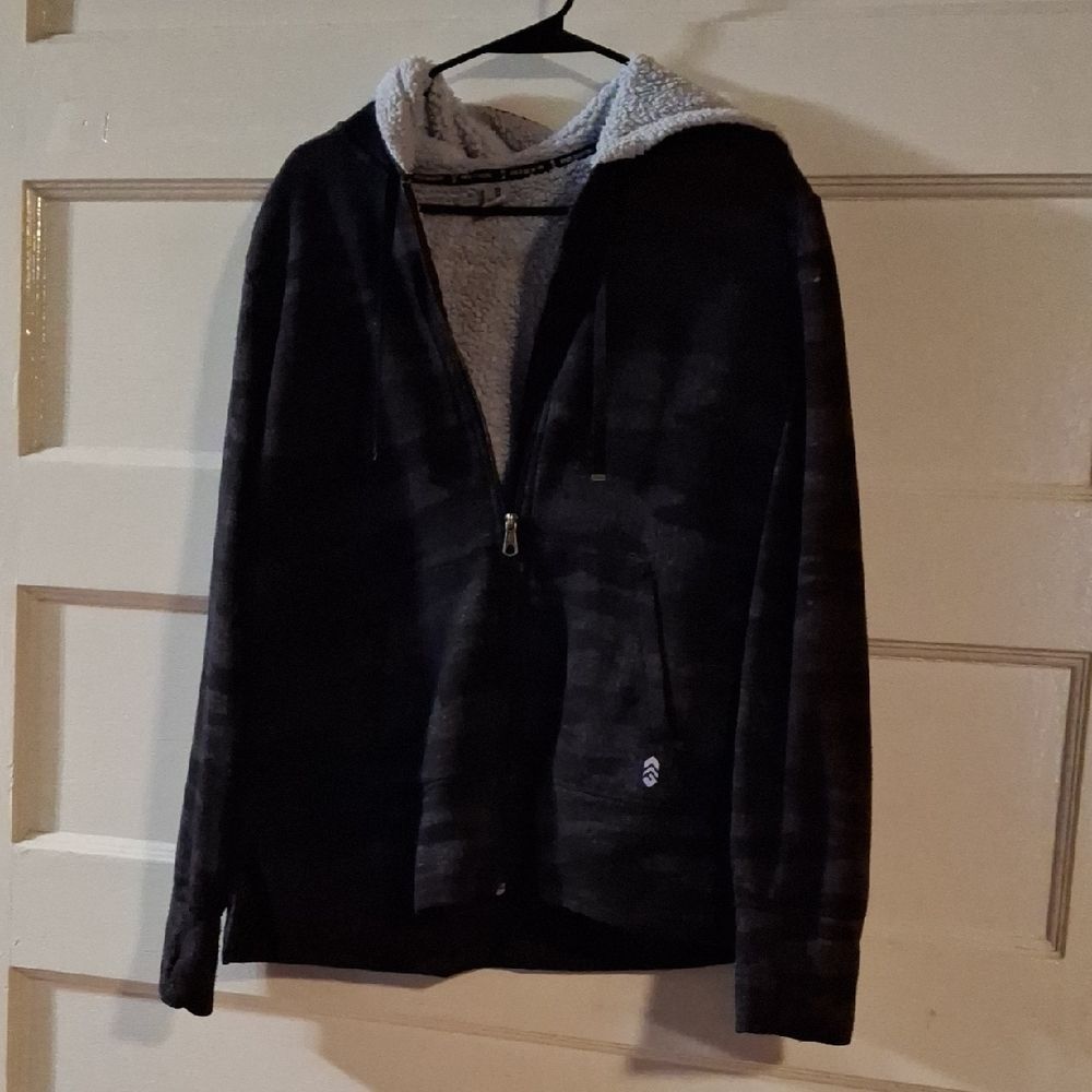 Free Country Black and Gray Women's Hooded Utility Jacket